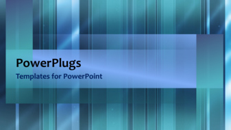 PowerPoint Template - Abstract video template of stripes in different shades of gradient blues and greens moving slowly across the screen.